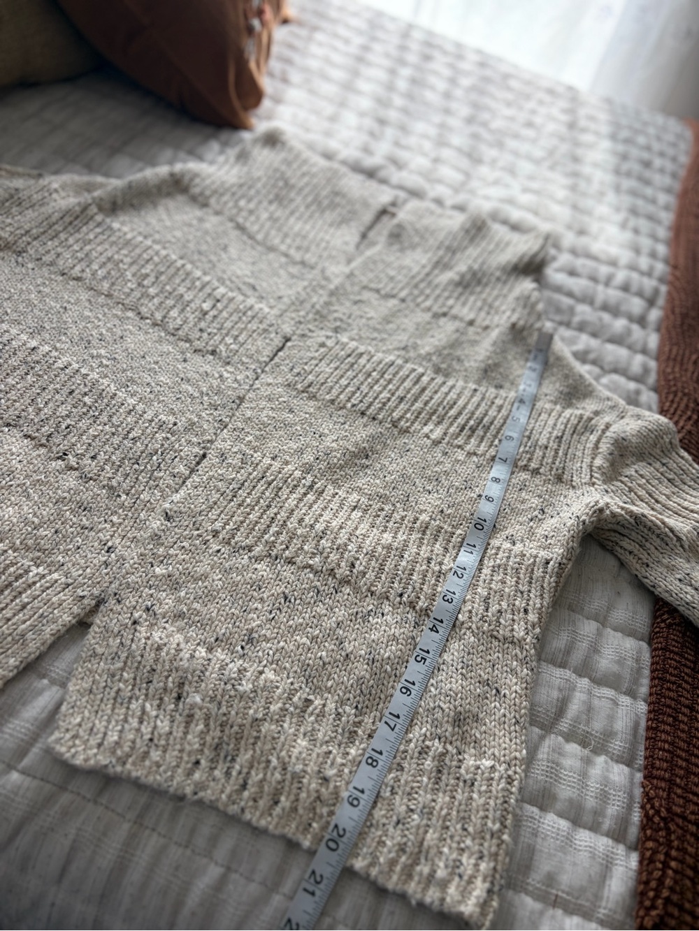 NIC+ZOE Cozy Open-Front Shawl Collar Cardigan - Oatmeal - Picture 11 of 11